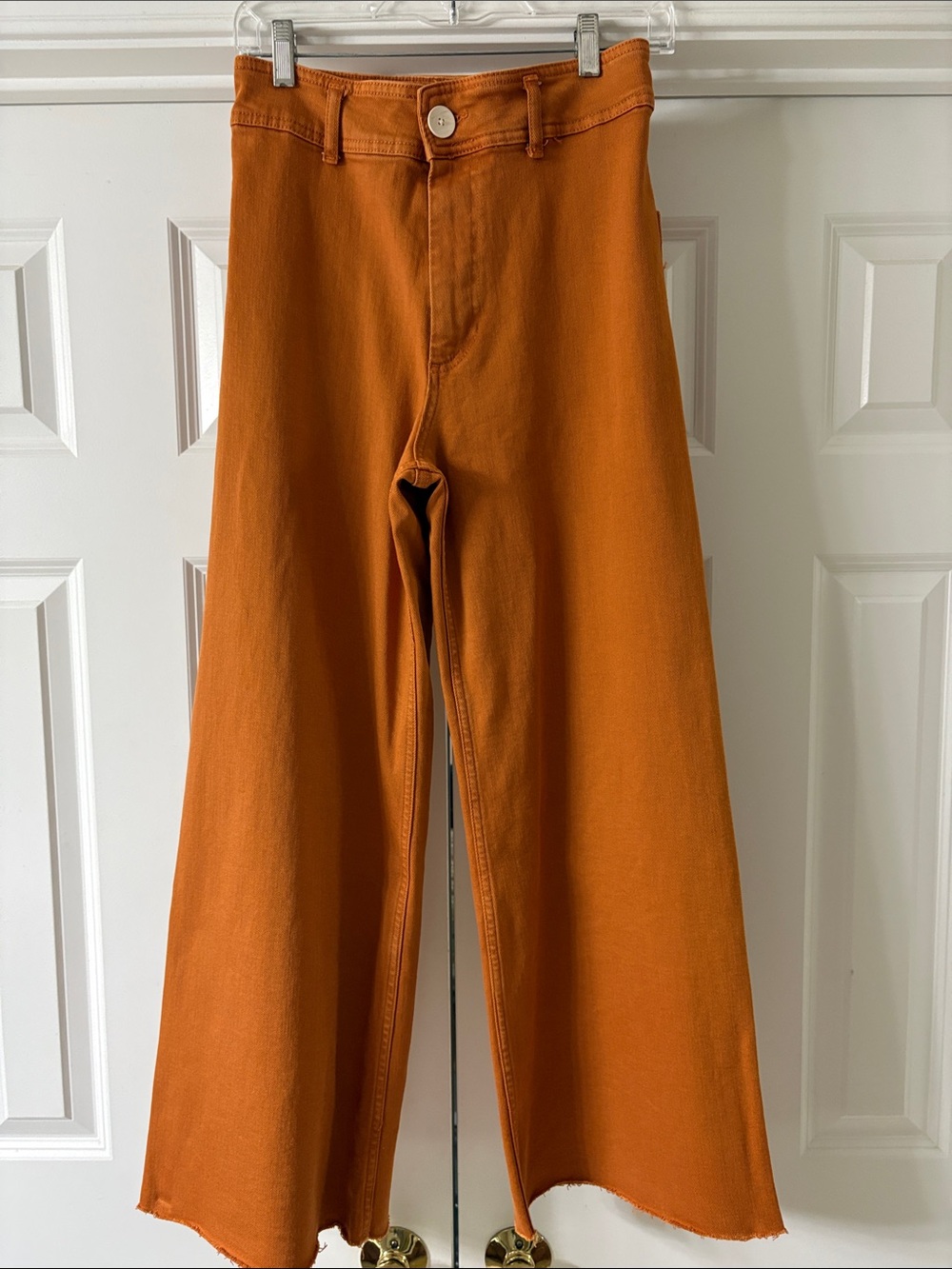 Zara The Marine Straight Jeans. Burnt Orange Color. Sz 36/4. Great Condition!!